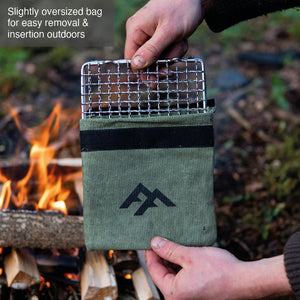 www.forestfundamentals.com Bushcraft Griddle / Grill TrailGrate™ (Folding) | Open-Fire Griddle / Grill Bushcraft UK