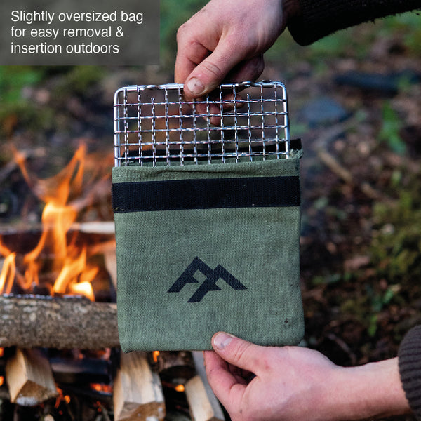 www.forestfundamentals.com Bushcraft Griddle / Grill TrailGrate™ (Folding) | Open-Fire Griddle / Grill Bushcraft UK