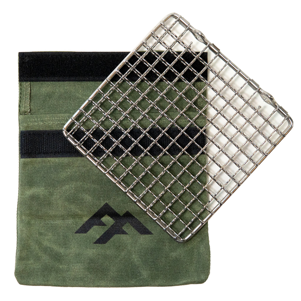 www.forestfundamentals.com Bushcraft Griddle / Grill TrailGrate™ (Folding) | Open-Fire Griddle / Grill Bushcraft UK