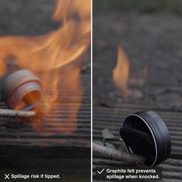 Open Flame Alcohol Tins | 4x Graphite Felts