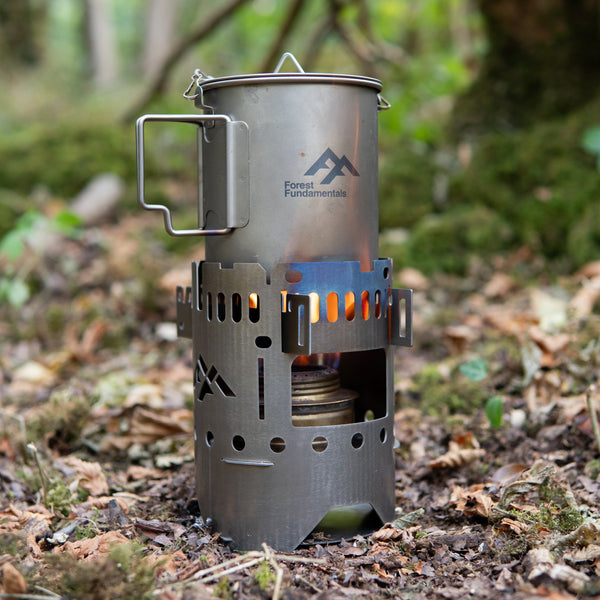 Alcohol Burners with Pots, Pans, Cups & Bottles