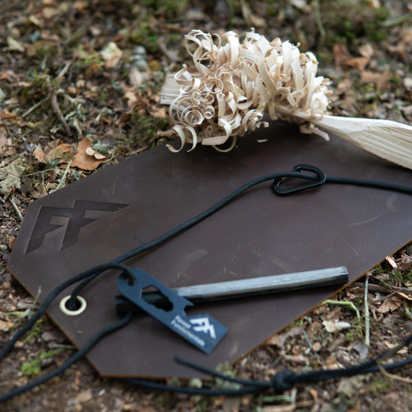 www.forestfundamentals.com Artisan Fire Mats | 2mm Thick Waxed Leather Tinder Mats Bushcraft UK