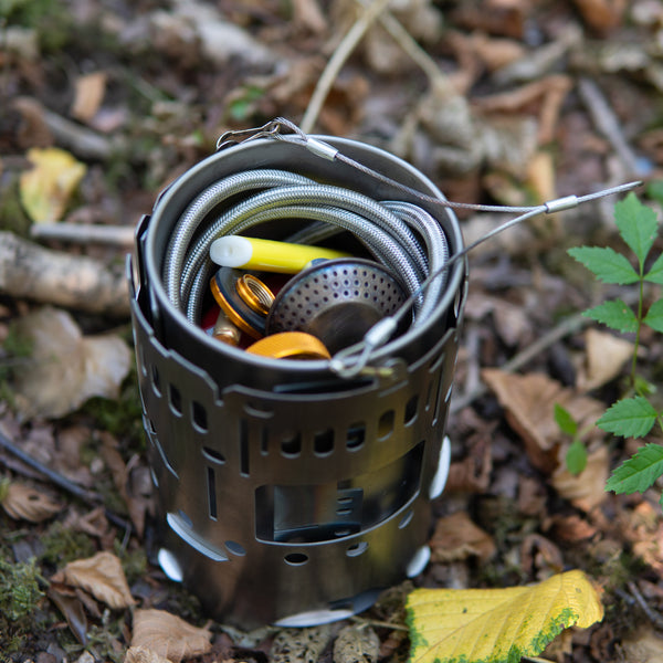 Gas with Pots, Pans, Cups & Bottles