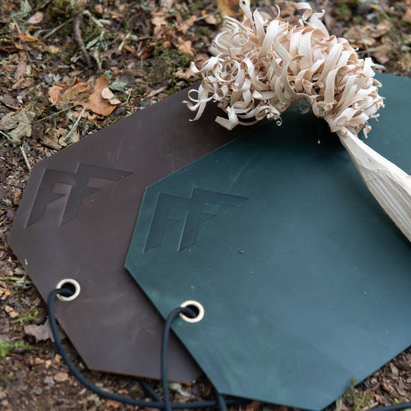 www.forestfundamentals.com Artisan Fire Mats | 2mm Thick Waxed Leather Tinder Mats Bushcraft UK