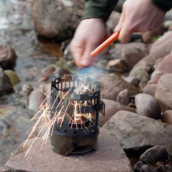 www.forestfundamentals.com High-Vis Orange Beast & Hive Fire Starter Bushcraft UK