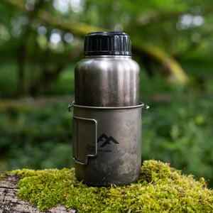 Grade 1 Titanium Nesting Cups | 750ml / 25.36 fl oz | Nests with 32oz Bottles