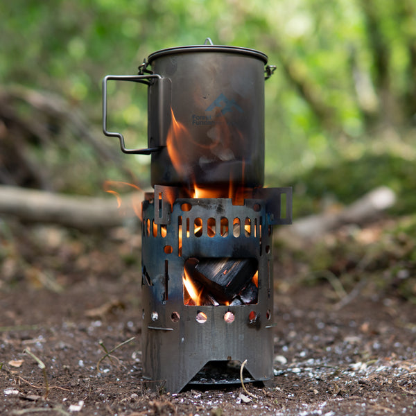 Wood Fuel with Pots, Pans, Cups & Bottles