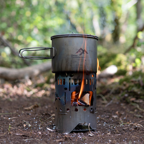 Wood Fuel with Pots, Pans, Cups & Bottles