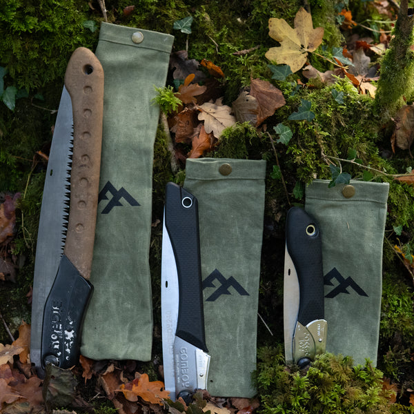 Folding Saw Bags | Compatible with Silky's POCKETBOY, GOMBOY, & BIGBOY | Waxed Cotton Canvas